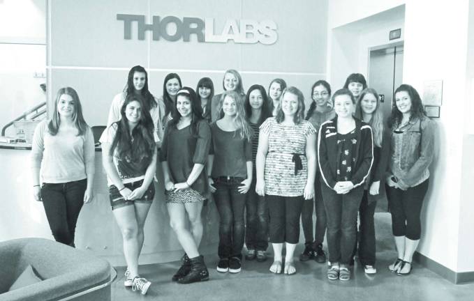 High Point girls tour Thorlabs