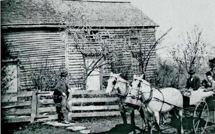 William Parker farm on Sisco Hill, circa 1883. Photo by J. Percy Crayon, from the book 'Images of America Vernon Township.'