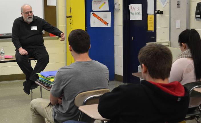 Vernon historian visits English classes