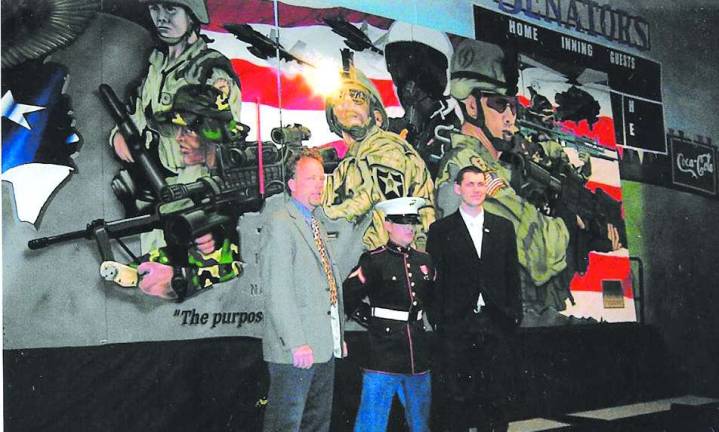 The mural is unveiled in 2008.