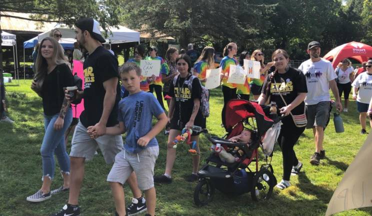 The goal of the walk was to raise $100,000 for the Center for Prevention &amp; Counseling in Newton. As of 10:30 a.m., $87,000 had been donated.