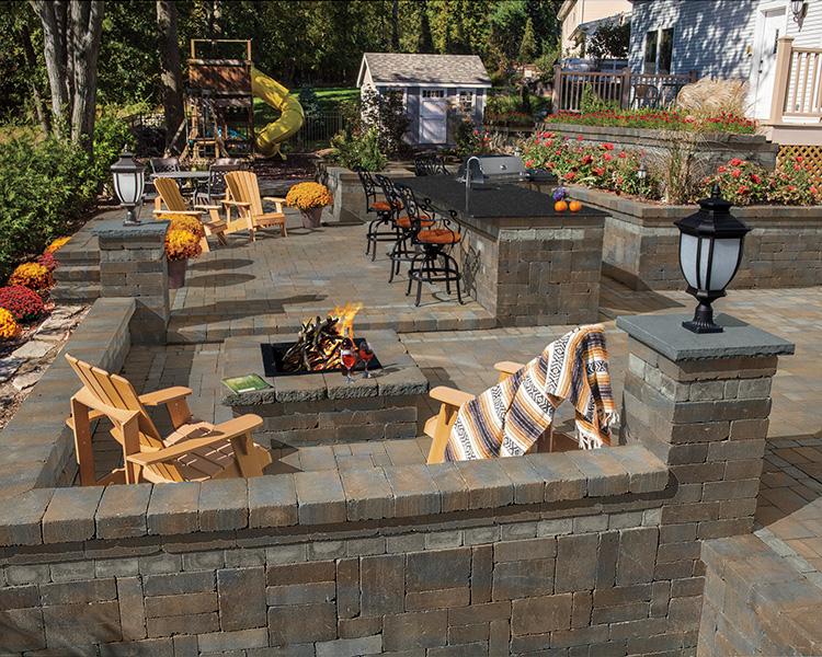 $!An outdoor patio, kitchen, and fire pit available at Athenia Mason Supply.