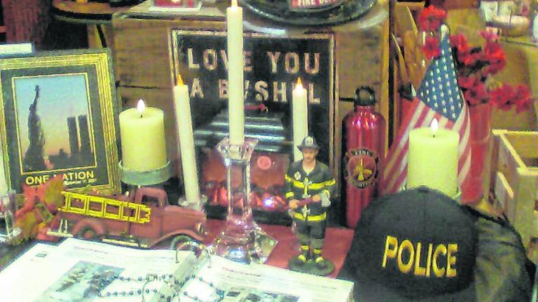 Vernon officer helps complete 9/11 memorial table