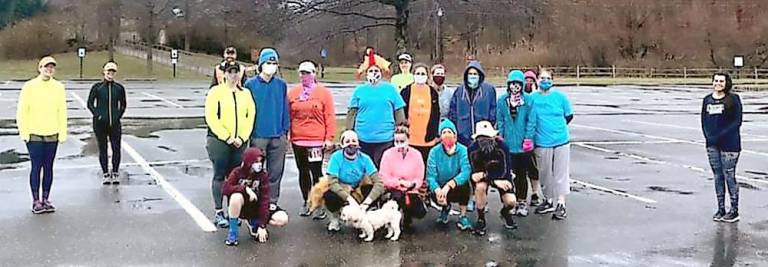 Facebook photo posted by Cherie Silverbrand Shortway: We trained hard and completed the task at hand! Happy Thanksgiving everyone! Health2FitU #C25K Gobble- Gobble!