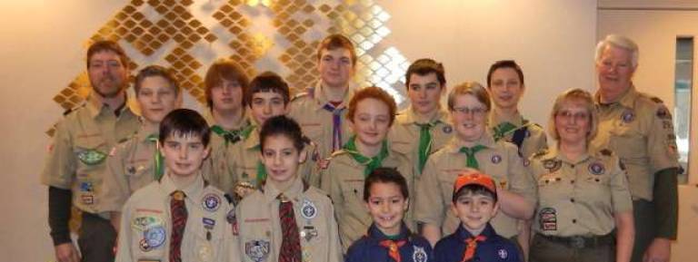 Scout Sunday was celebrated at St. Francis de Sales Church in Vernon, with Troop 283 and Pack 404. Mass was celebrated and a special blessing given to the Scouts by church pastor, the Rev. Brian Quinn.