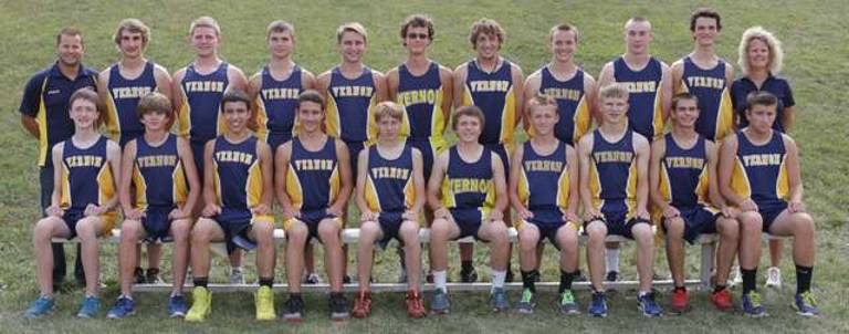 The Vernon boys cross country team