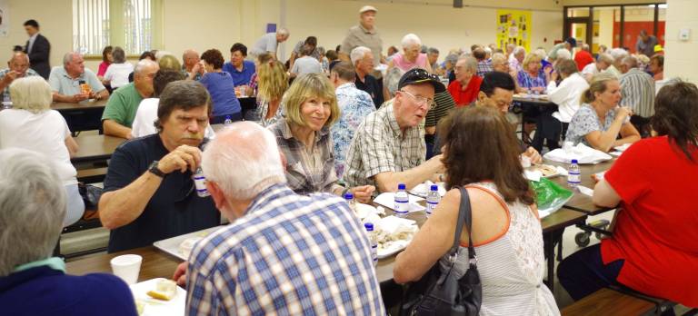 Many cooperative members took advantage of a complimentary meal at High Point Regional High School. A total of 354 members attended this yearþÄôs annual meeting.