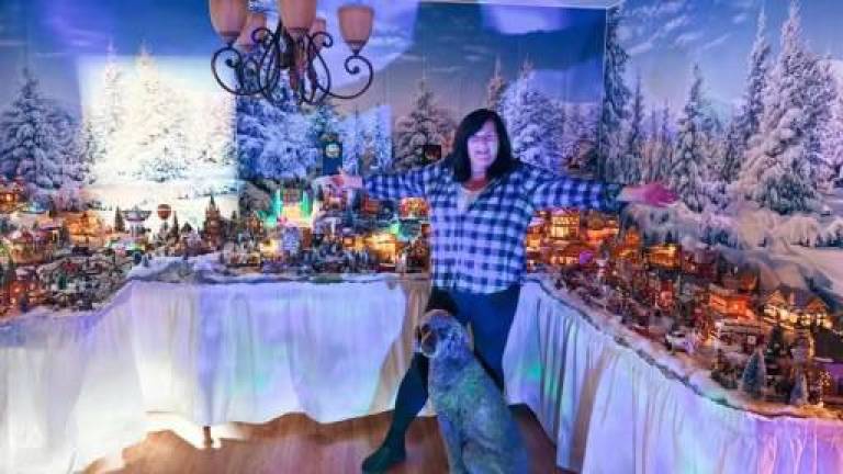 Vernon resident Rosanna Craven’s Christmas village collection now fills a room in her home. (Photo provided)