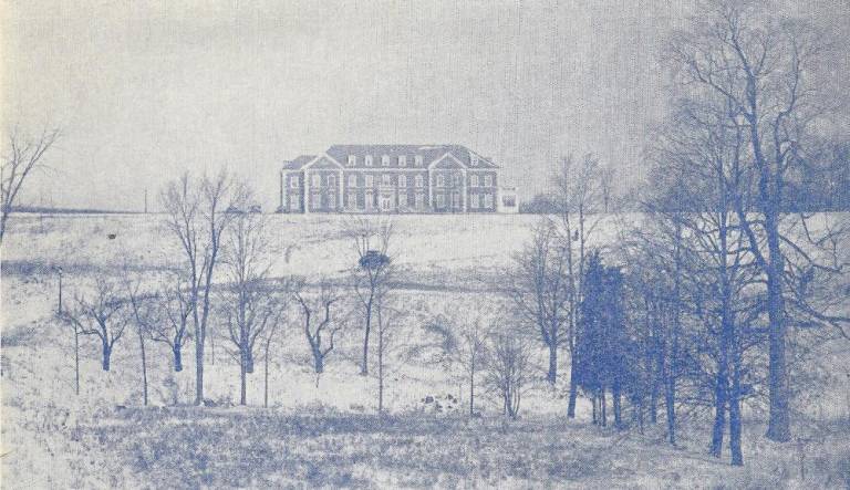 $!The building on the hill is Newton Hospital. Photo courtesy of Carol Bull postcard collection