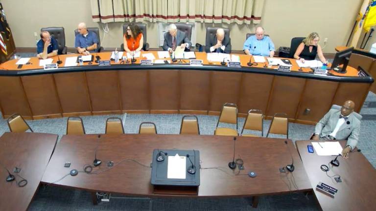 The Vernon Township Council’s August 8 meeting via Zoom.