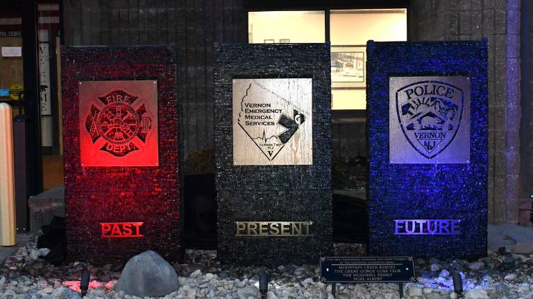 <b>The Vernon Township First Responders Memorial.</b>