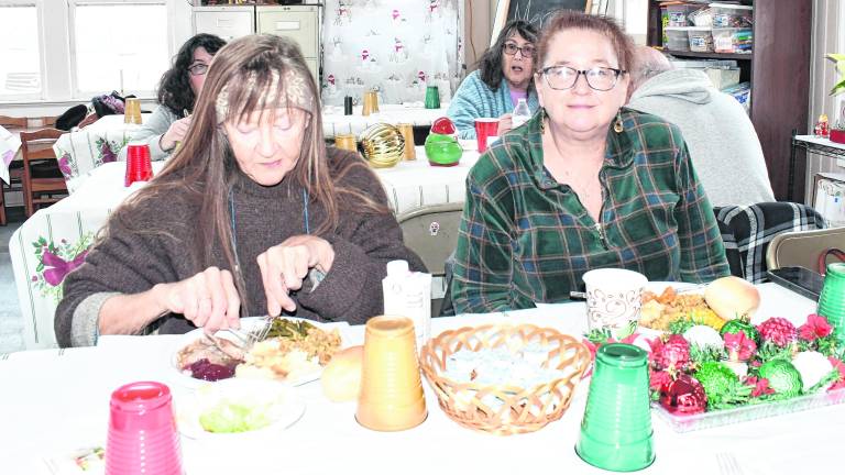 <b>Margaret Koelliker of Vernon and Linda Schmidt of Hamburg are shown.</b>