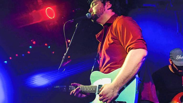 <b>Rory D’Lasnow plays Friday night at Krogh’s Restaurant &amp; Brew Pub in Sparta. (Photo by Kenny Bieber)</b>