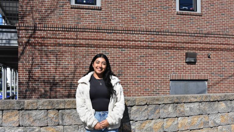 Jessica in Goshen in April, four months before she expects to head off for basic training. (Photo by Becca Tucker)