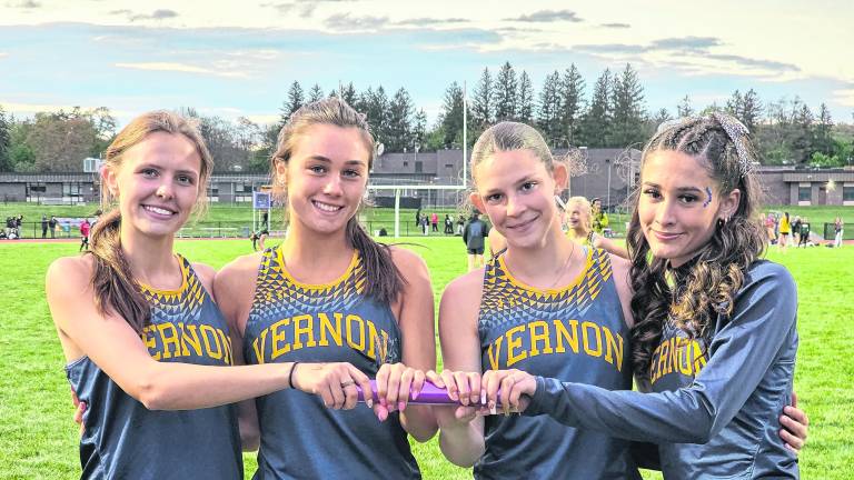 Vernon girls 4x100 relay breaks records