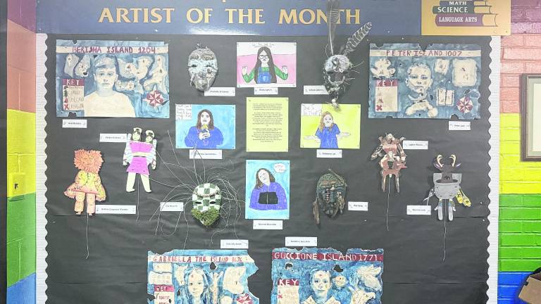 Lounsberry Hollow students’ artwork featured at Board of Education