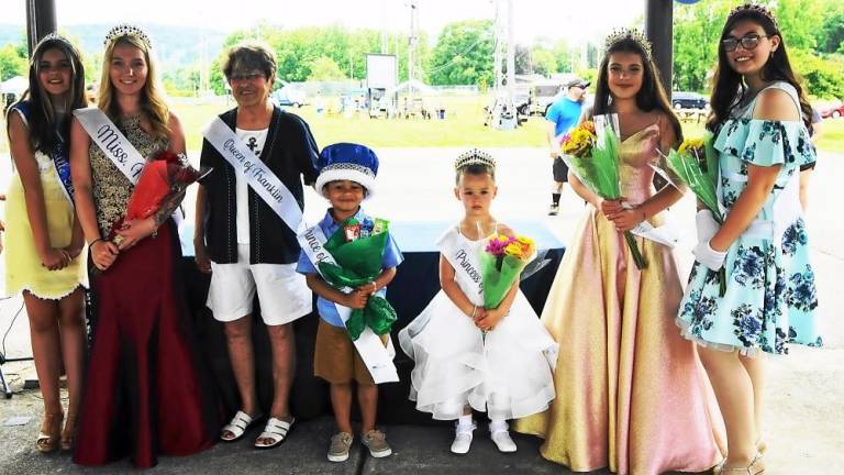 Second from left, newly crowned 2021 Miss Franklin Samantha Karpowicz poses with her Royal Court.