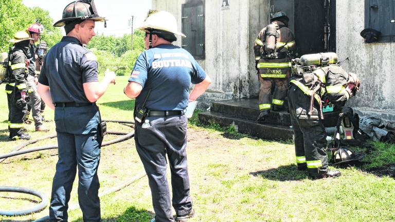 Fire Training in progress.