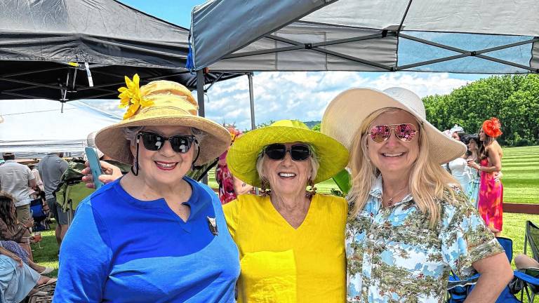 Lorraine Parker, Rhoda Seider and Kathy Esposito at Grayfields Polo Club. (Photo provided)