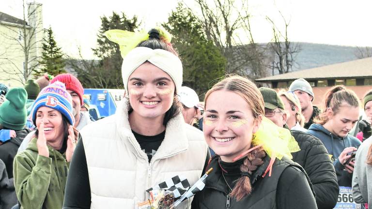 <b>Brenna Traverso and Addyson Seinder of West Milford both took third place in the 11-19 age group.</b>