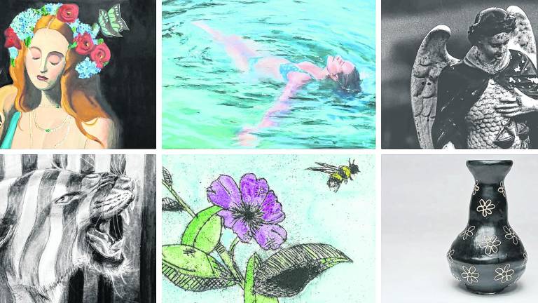 <b>Works of art from students in the SCCC Fine Arts programs.</b>